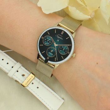 Garett Grace złoty mesh – smartwatch damski AMOLED, rozmowy Bluetooth, styl glamour komplet.jpg